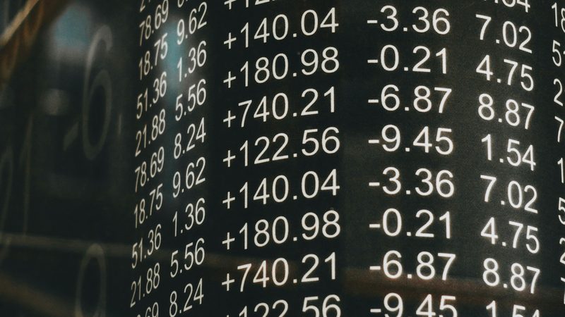 Dense columns of numerical figures glowing on a dark display